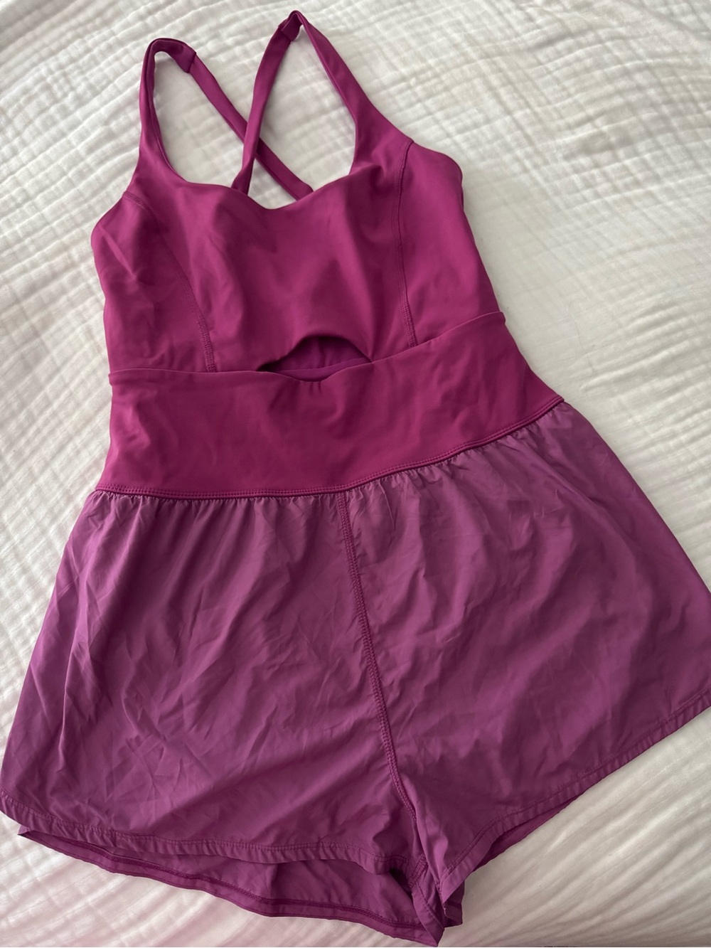 FP Movement by Free People Plum/Purple Strappy Romper